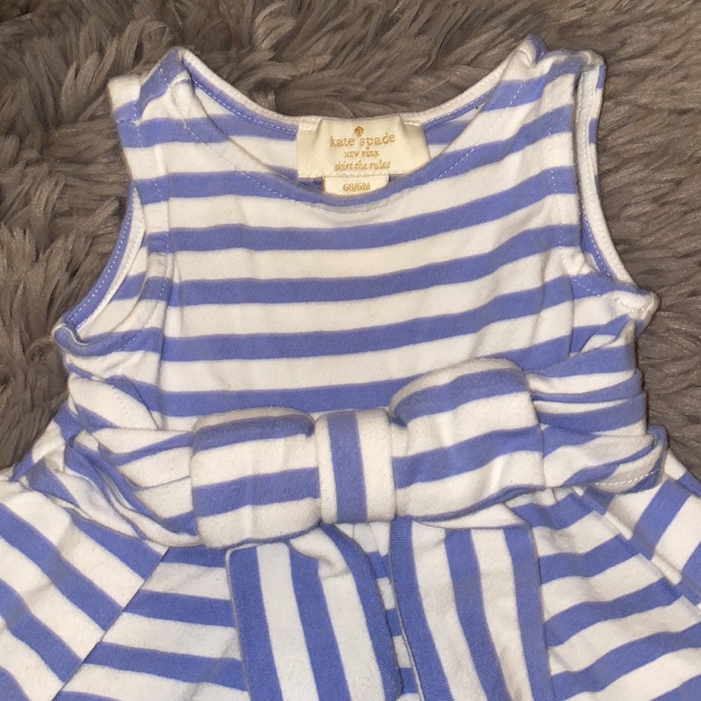 Kate Spade cotton blue striped dress - Picture 2 of 5